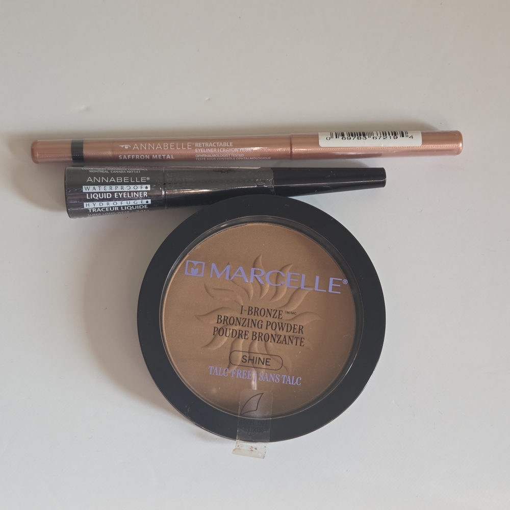 Marcelle I-Bronze Bronzing Powder & Annabelle Liners Makeup Set